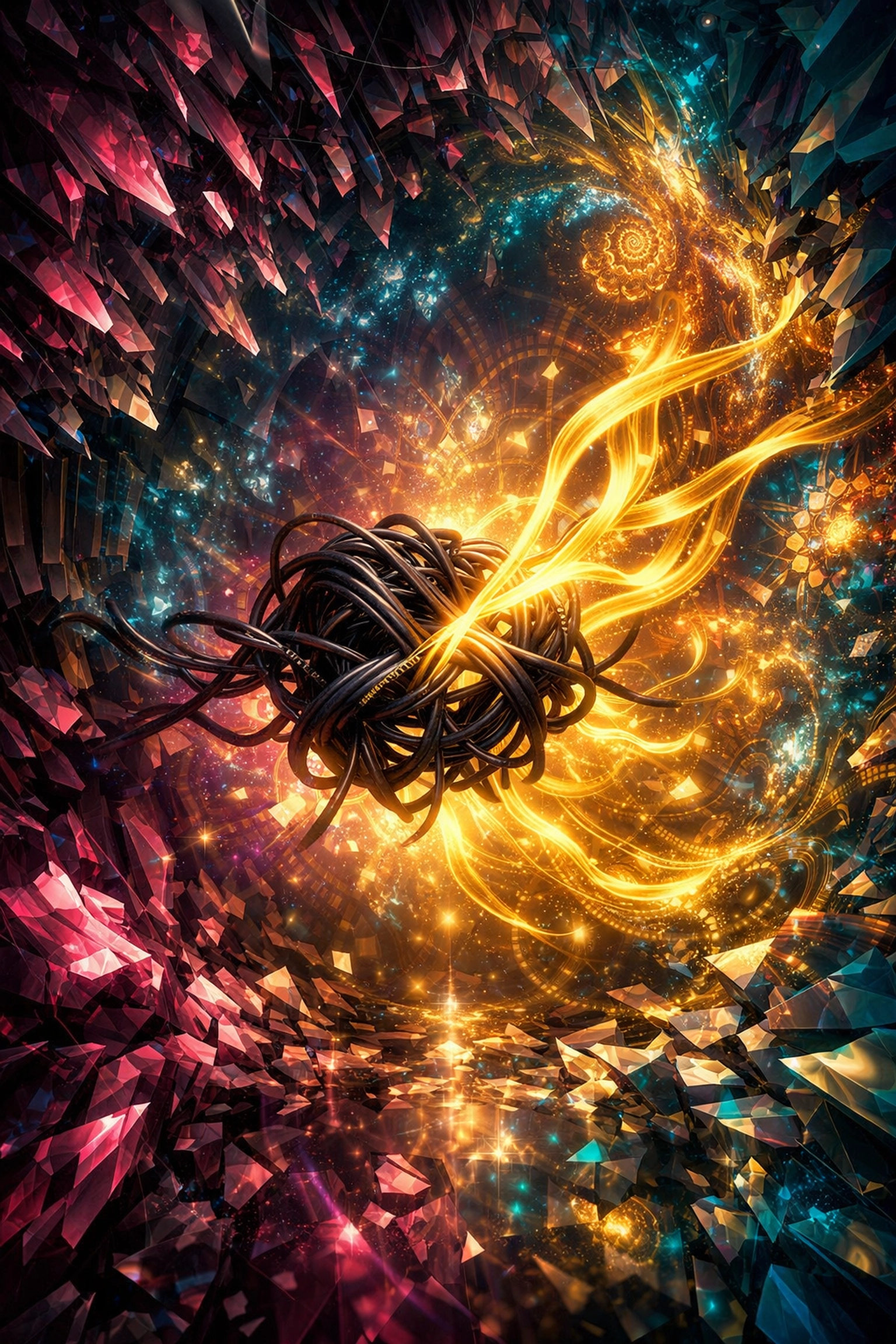 Abstract tunnel of light symbolizing how to heal myself through trauma release and nervous system health.