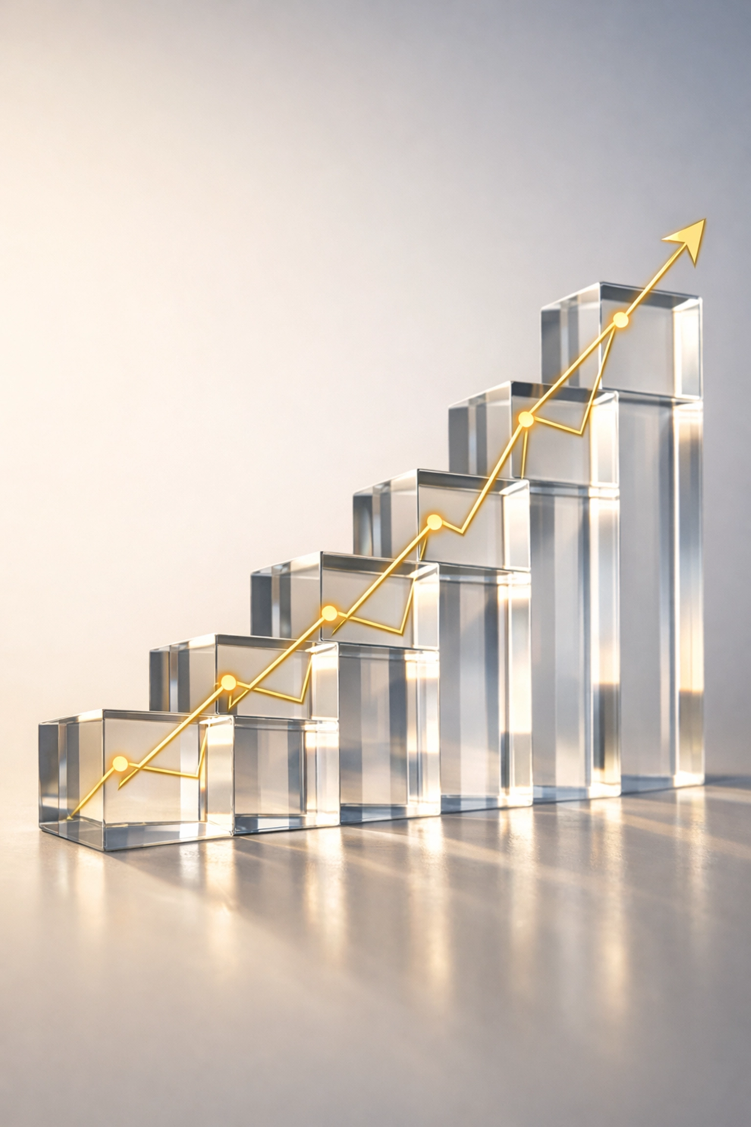 Growth chart showing consistent article publication leading to increased brand visibility