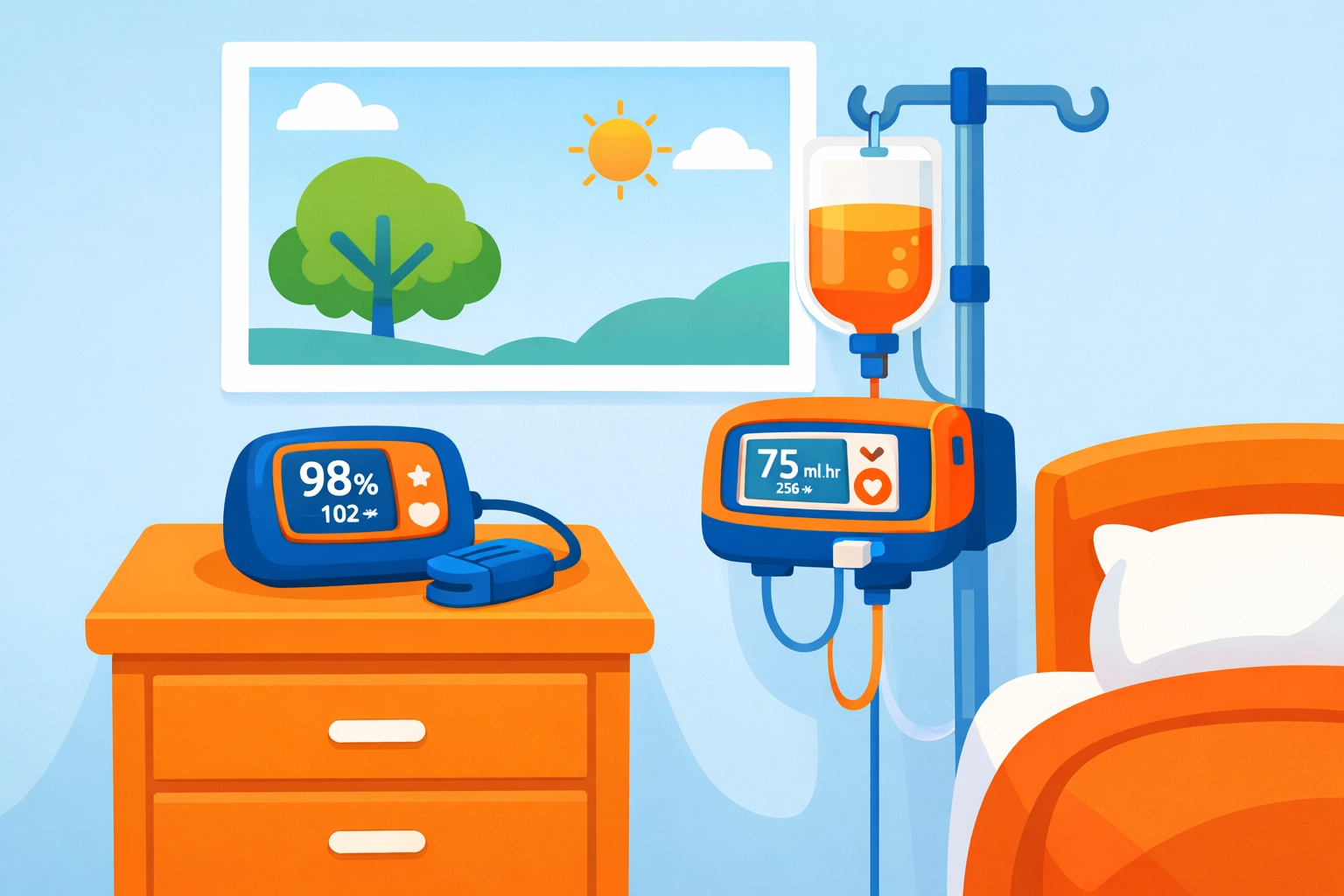 In-home skilled nursing medical equipment for children provided by a home health nursing agency.