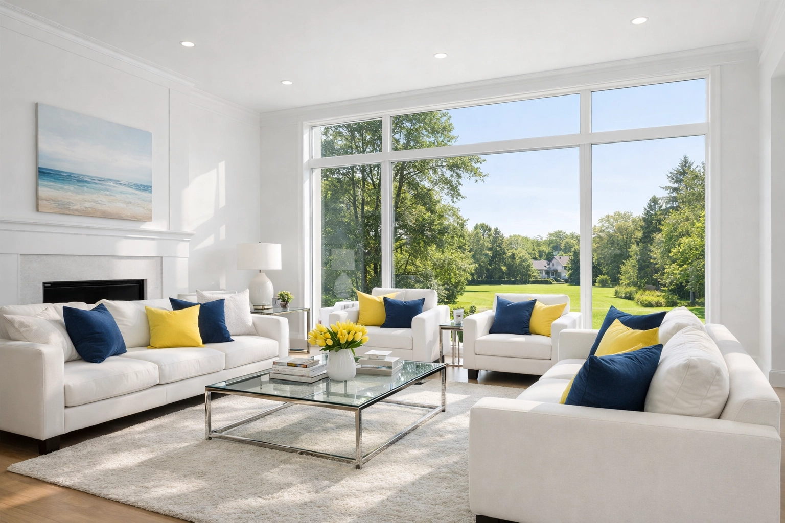 Spotless living room in Littleton after a professional bi-weekly house cleaning service.