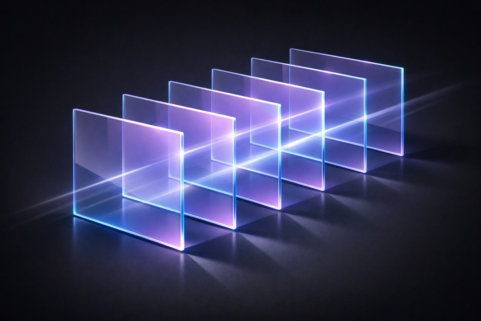 Interconnected glass panels symbolizing automated business workflows and standardized CRM processes.