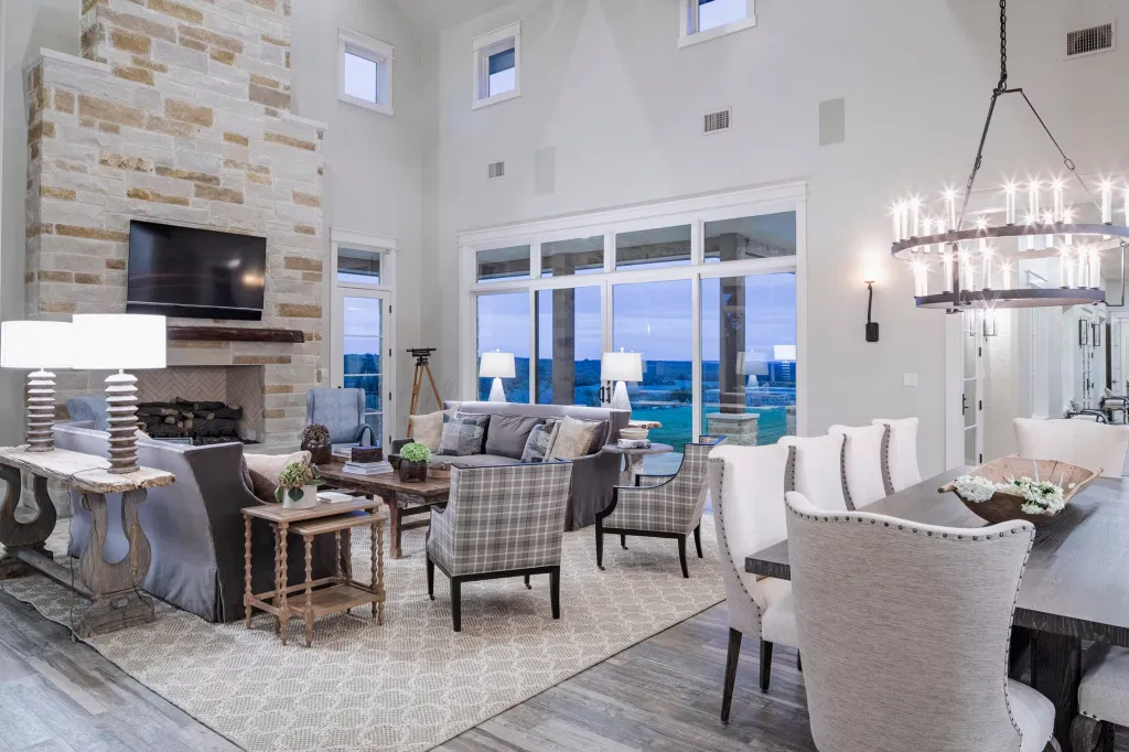 High-end residential living area showing expert interior painting