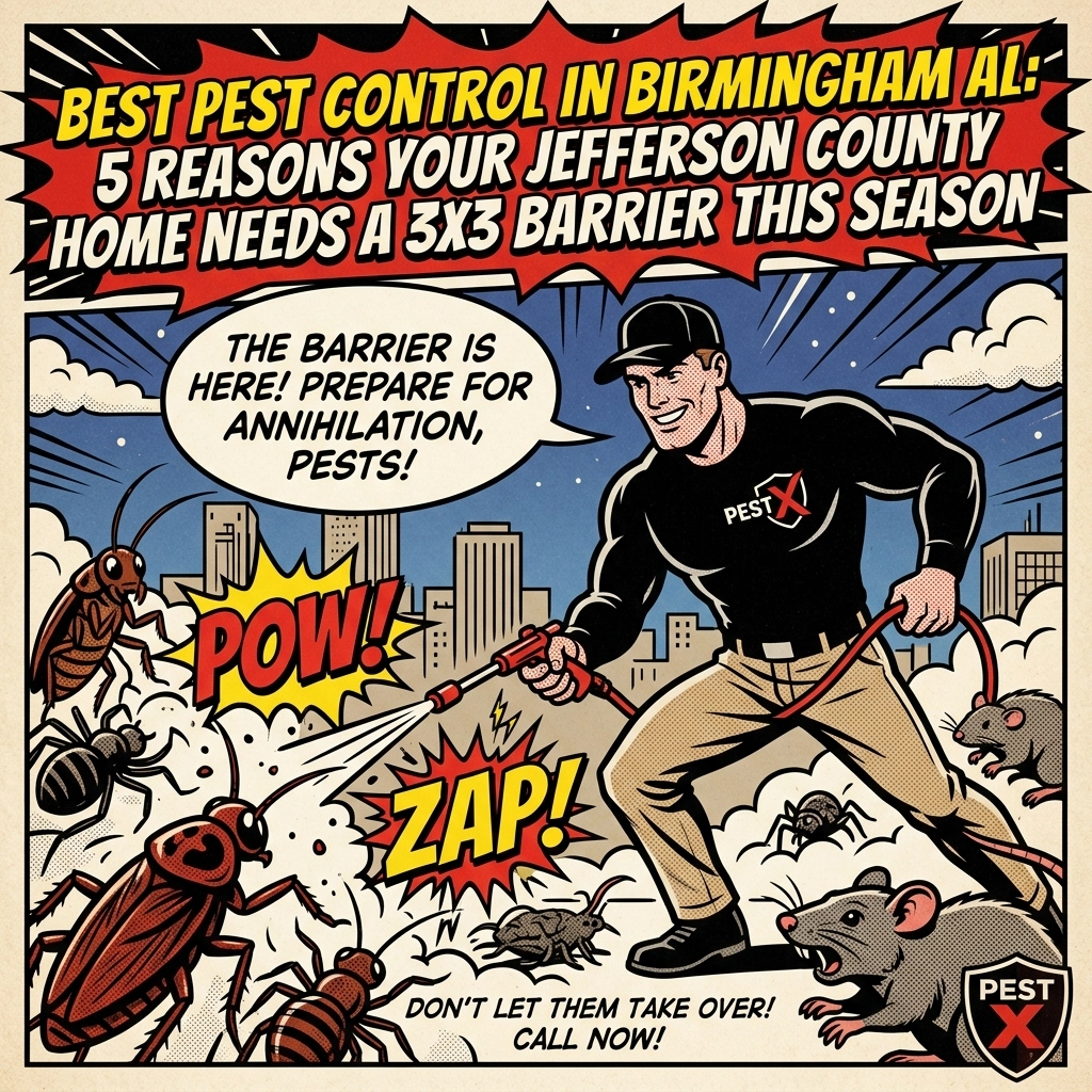 [HERO] Best Pest Control in Birmingham AL: 5 Reasons Your Jefferson County Home Needs a 3x3 Barrier This Season