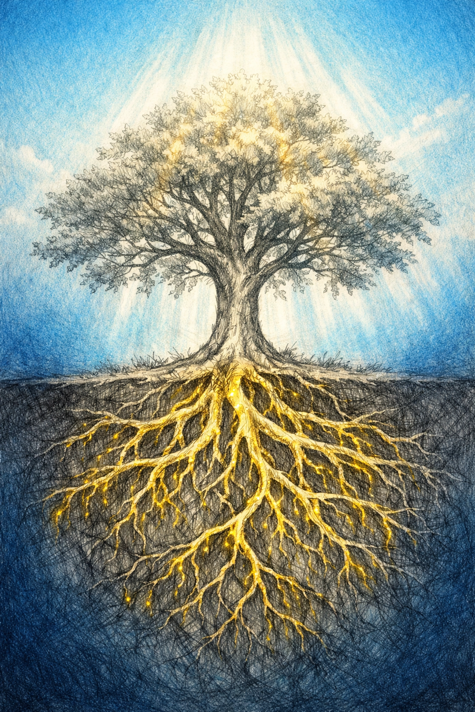 Flourishing tree with deep roots for a life rooted in Christ by Dr. Layne McDonald - www.laynemcdonald.com