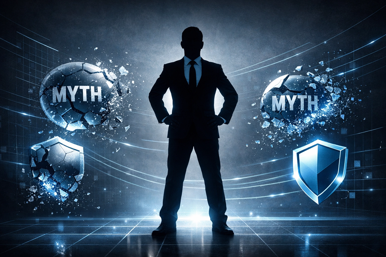 Small business owner overcoming common cybersecurity misconceptions about network protection