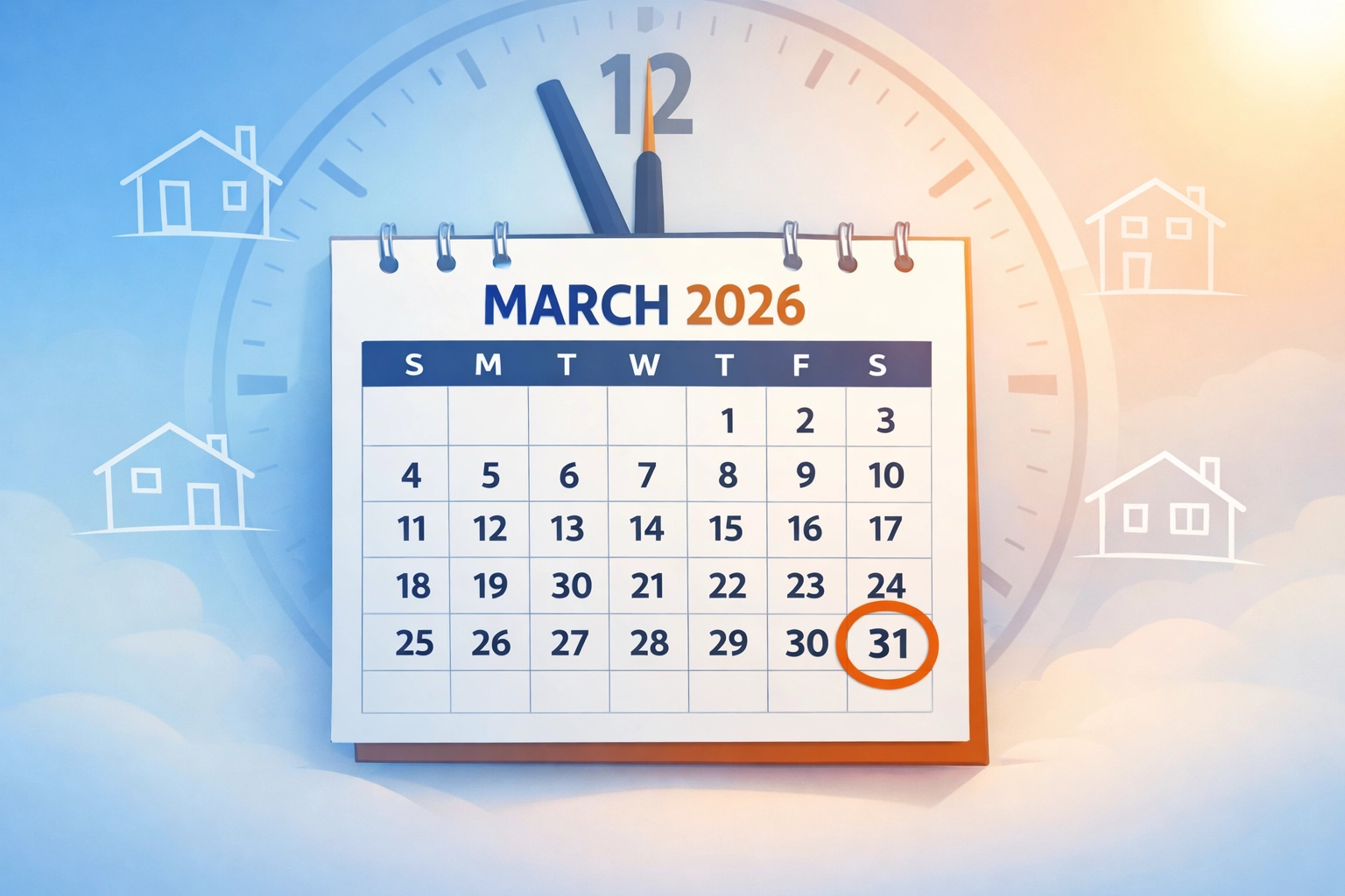 GBIS deadline March 31 2026 calendar showing time running out for free insulation