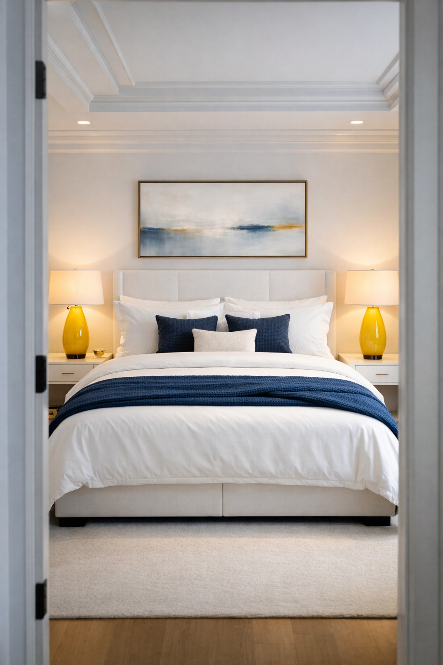 Impeccably organized bedroom in Hudson providing stress-free mental clarity through weekly house cleaning.