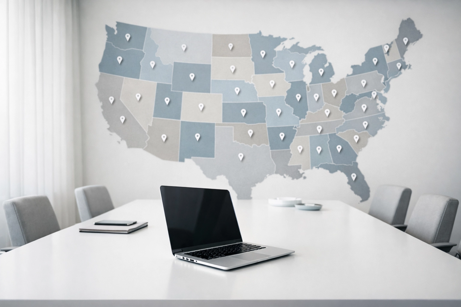 US map showing multi-state tax filing coverage and geographic expansion opportunities