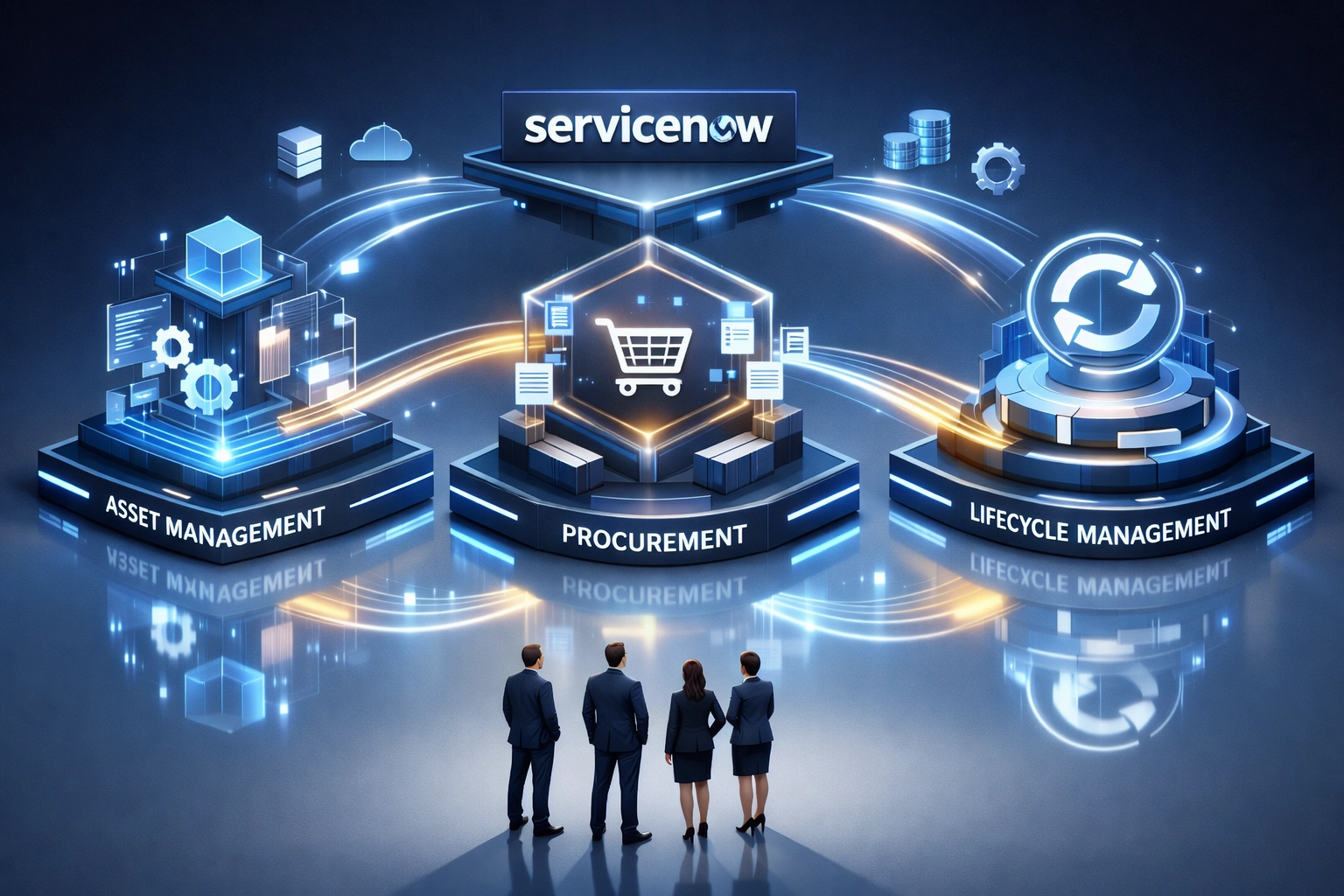 ServiceNow ITAM and ITOM modules integrated for enterprise asset management transformation