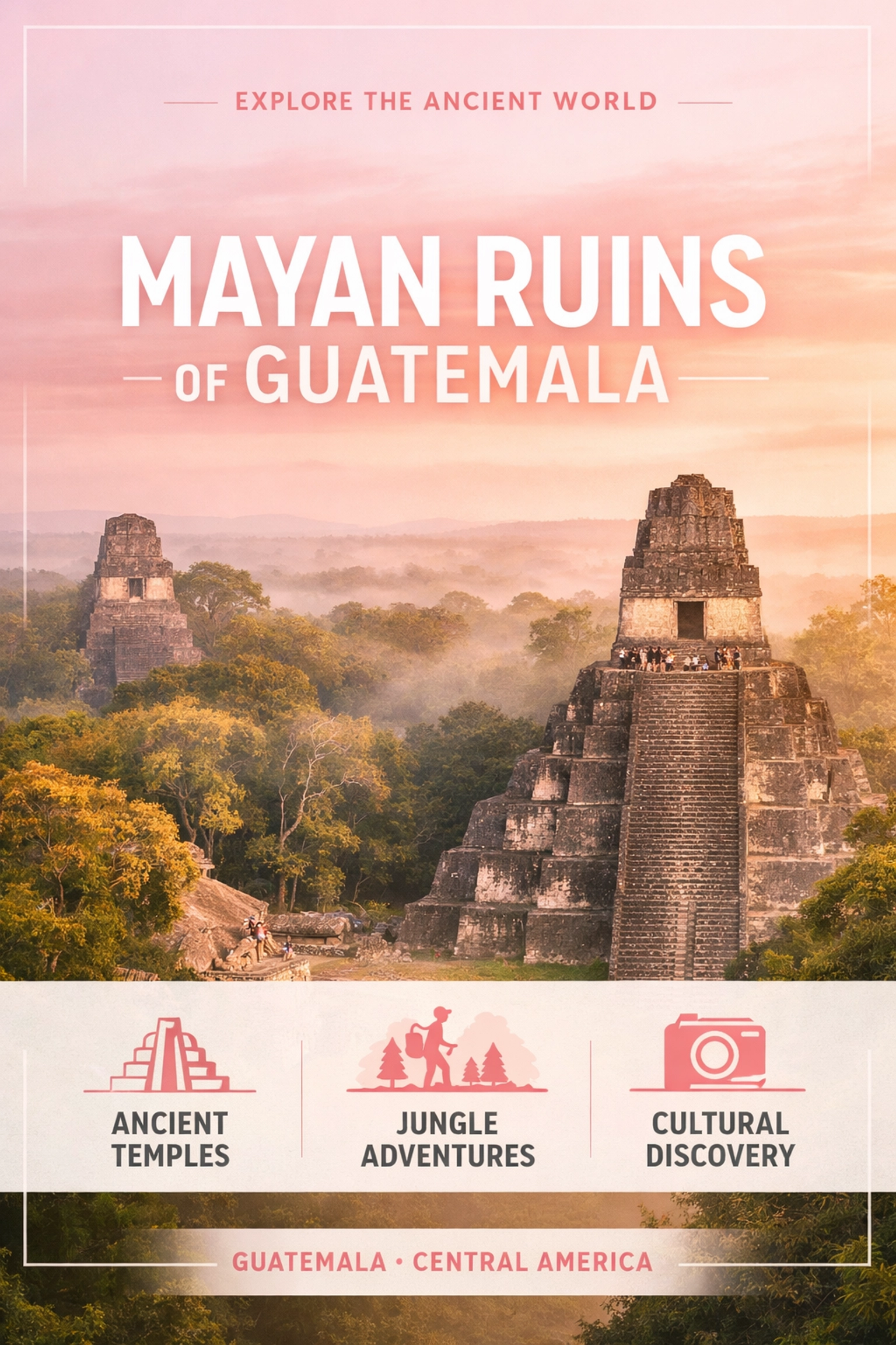 Ancient Mayan ruins in Guatemala jungle, part of Intrepid Travel's 2026 FAM destinations