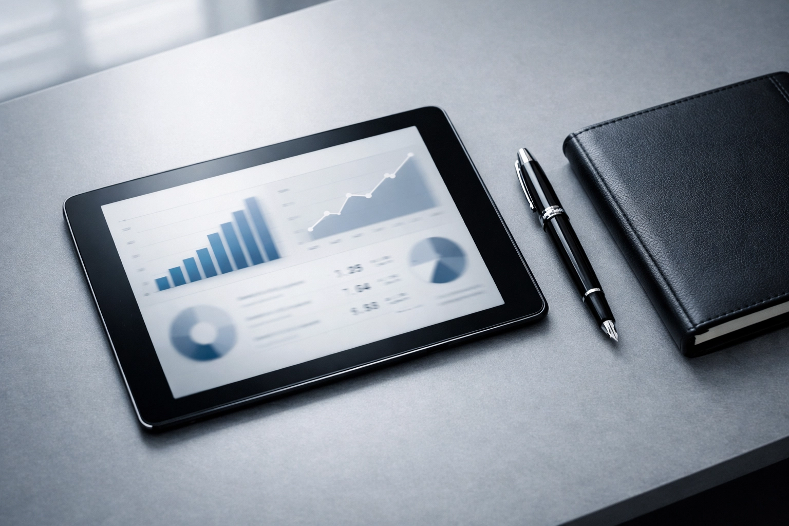 Professional desk with data charts illustrating Seller Discretionary Earnings for Alabama business owners.