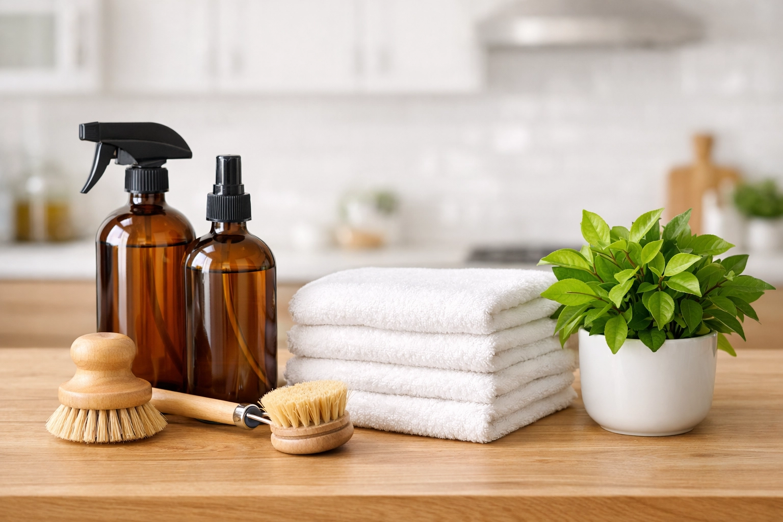 Sustainable and non-toxic cleaning supplies used by expert professional cleaners Gardner MA.