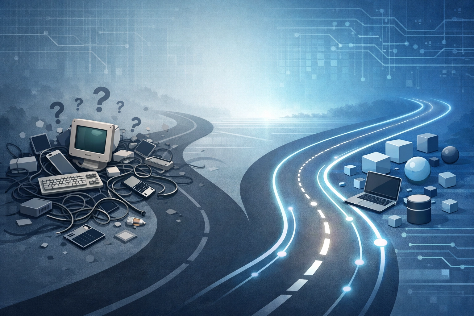 Chaotic DIY IT path versus organized strategic managed IT services approach