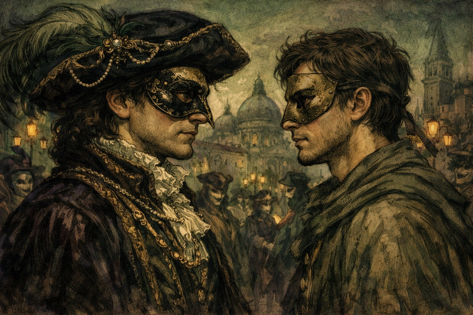 Masked men at Venetian carnival explore power and passion in this MM romance novel
