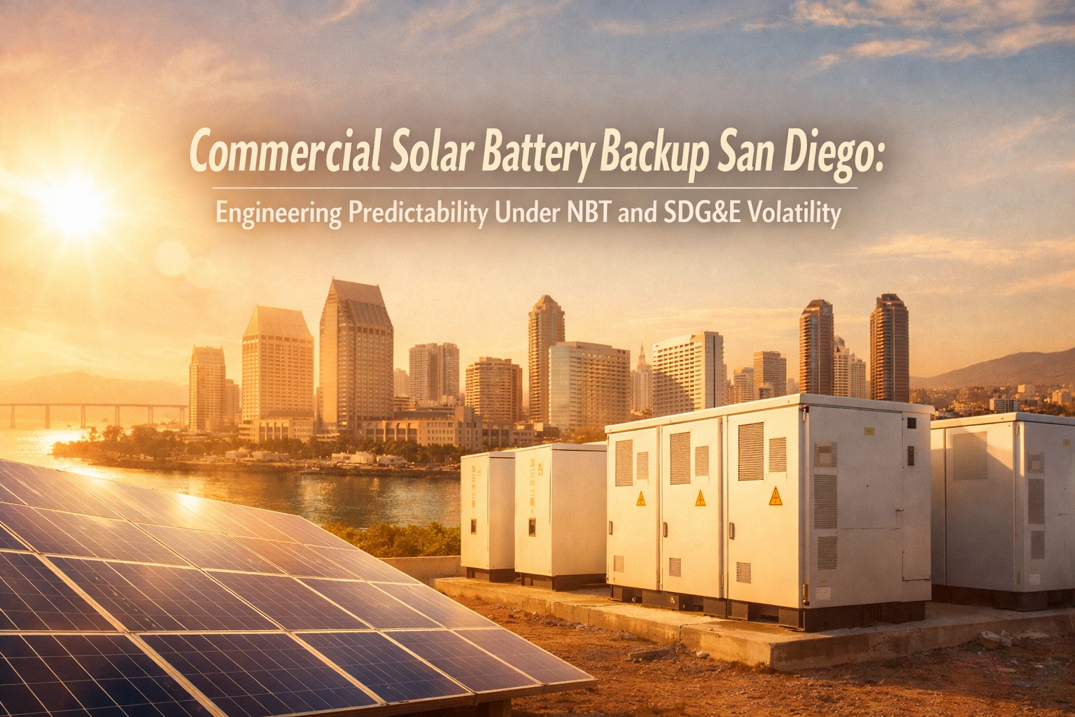 [HERO] Commercial Solar Battery Backup San Diego: Engineering Predictability Under NBT and SDG&E Volatility