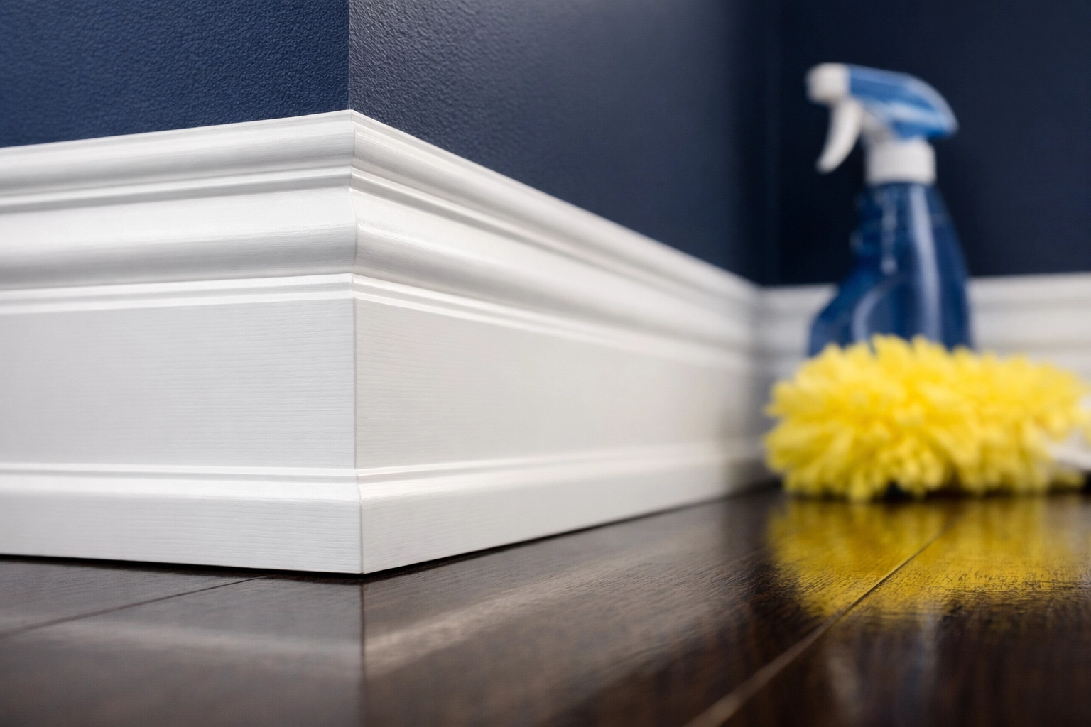 Meticulous corner cleaning and dust-free baseboards provided by professional house cleaning services in Southborough, MA.