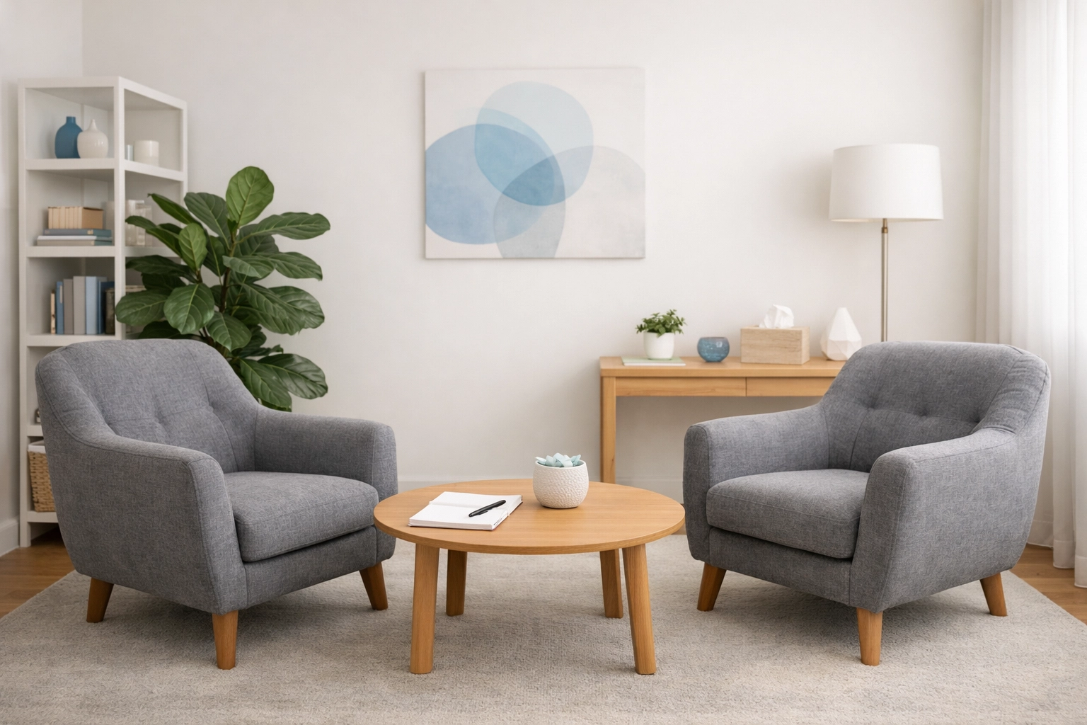 Professional therapy room at Keystone Therapy showing an environment for mental health integration.