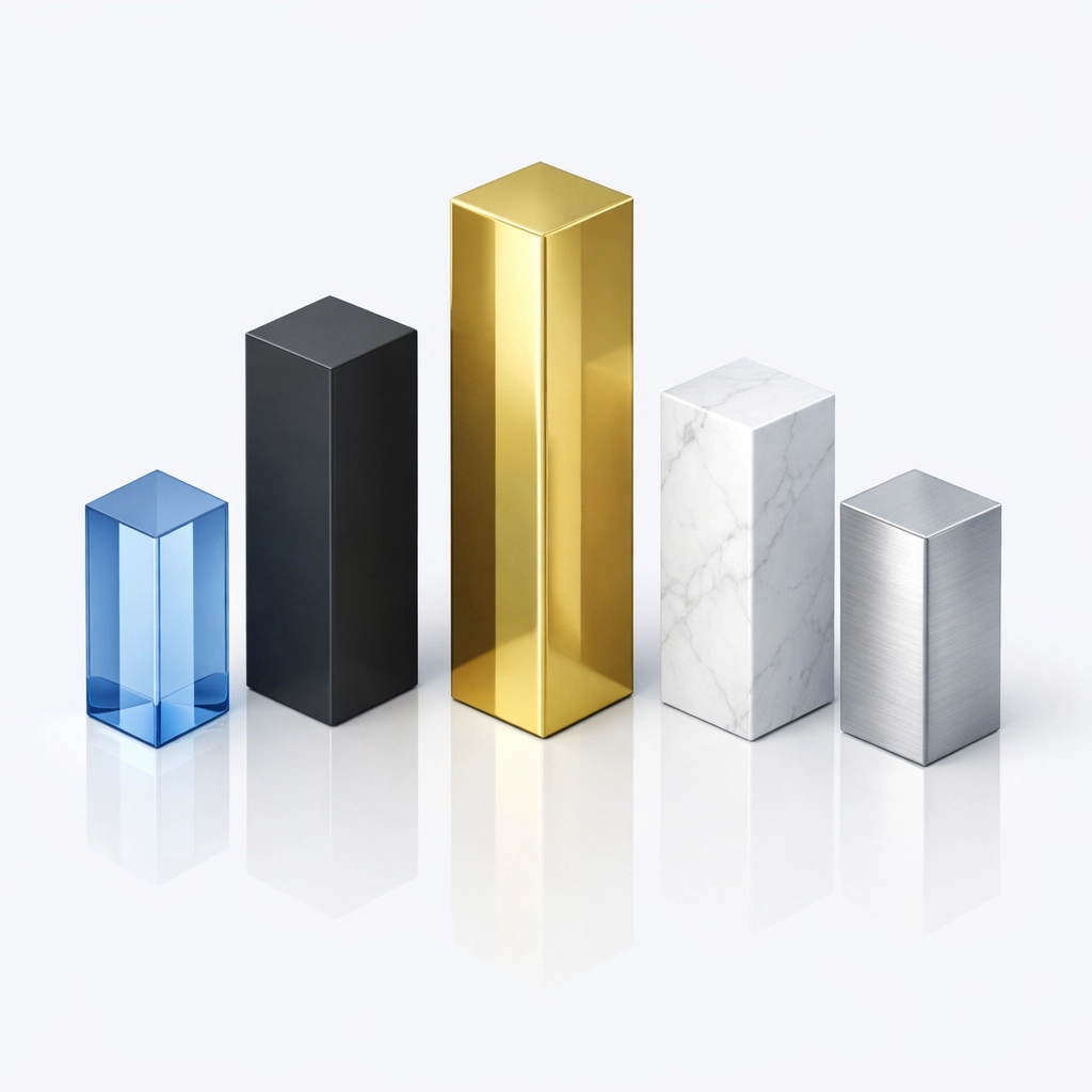 Five distinct pillars representing the different components that calculate a FICO credit score.
