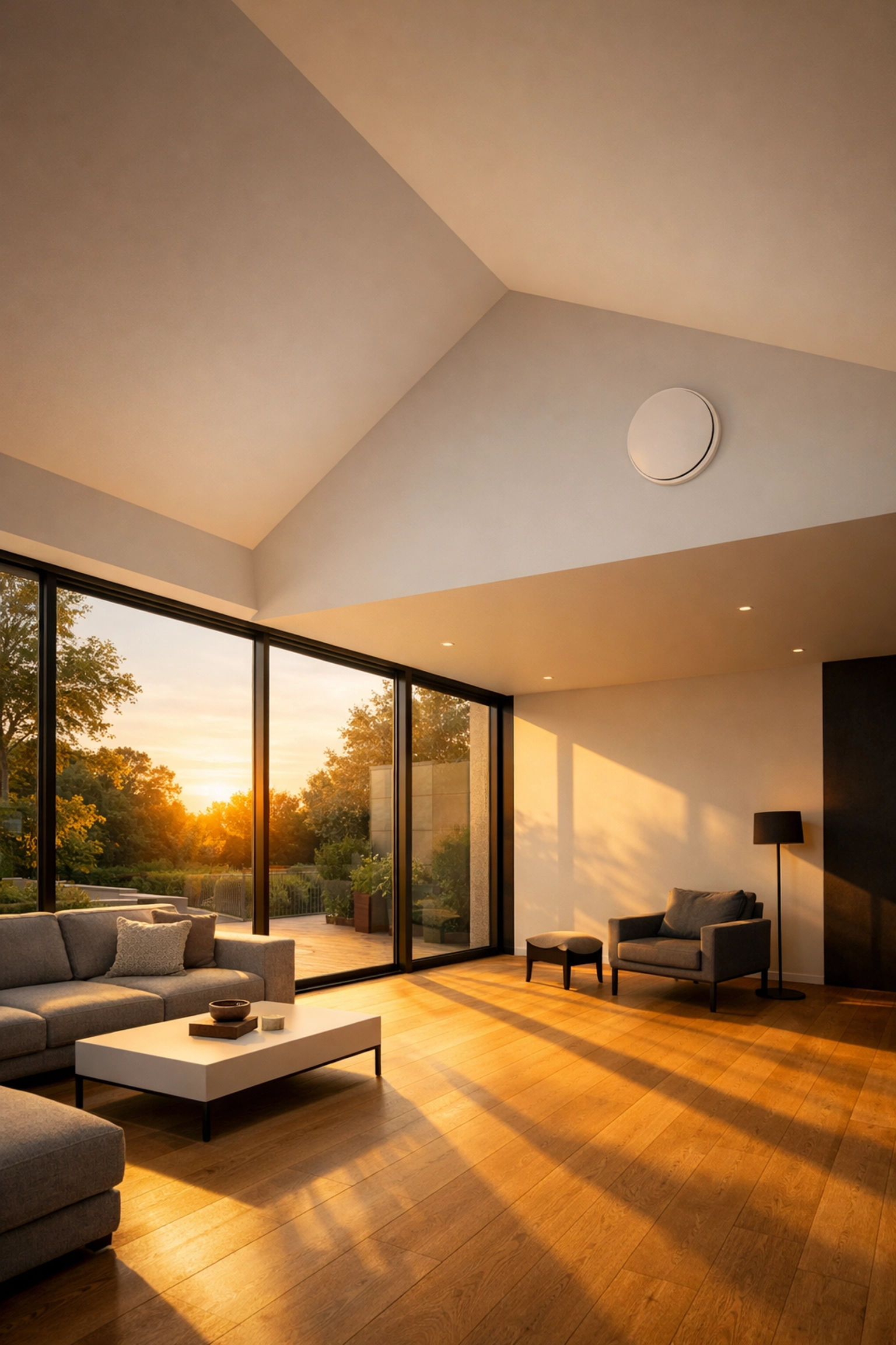 Interior of a Bognor Regis home renovation with integrated mechanical ventilation and heat recovery.