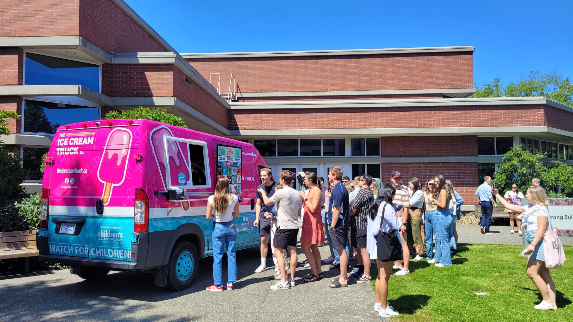 The Ice Cream Truck serving students at a university event, perfect for large community gatherings.