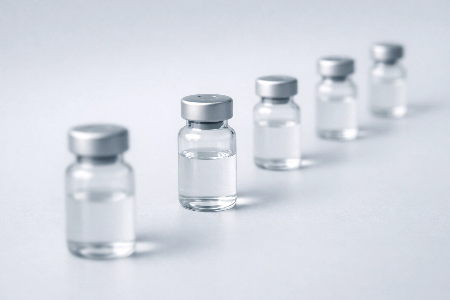 Research vials illustrating the gradual Retatrutide titration schedule and dosage escalation steps.