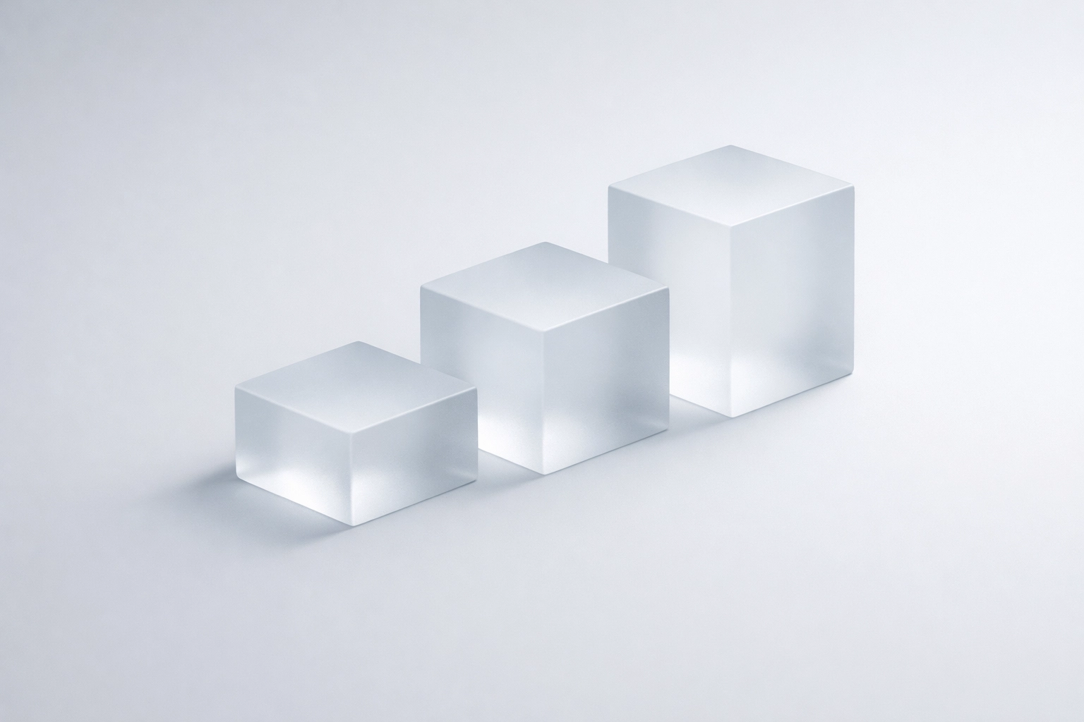 Ascending glass blocks representing the stages of scaling a chiropractic clinic to the top.