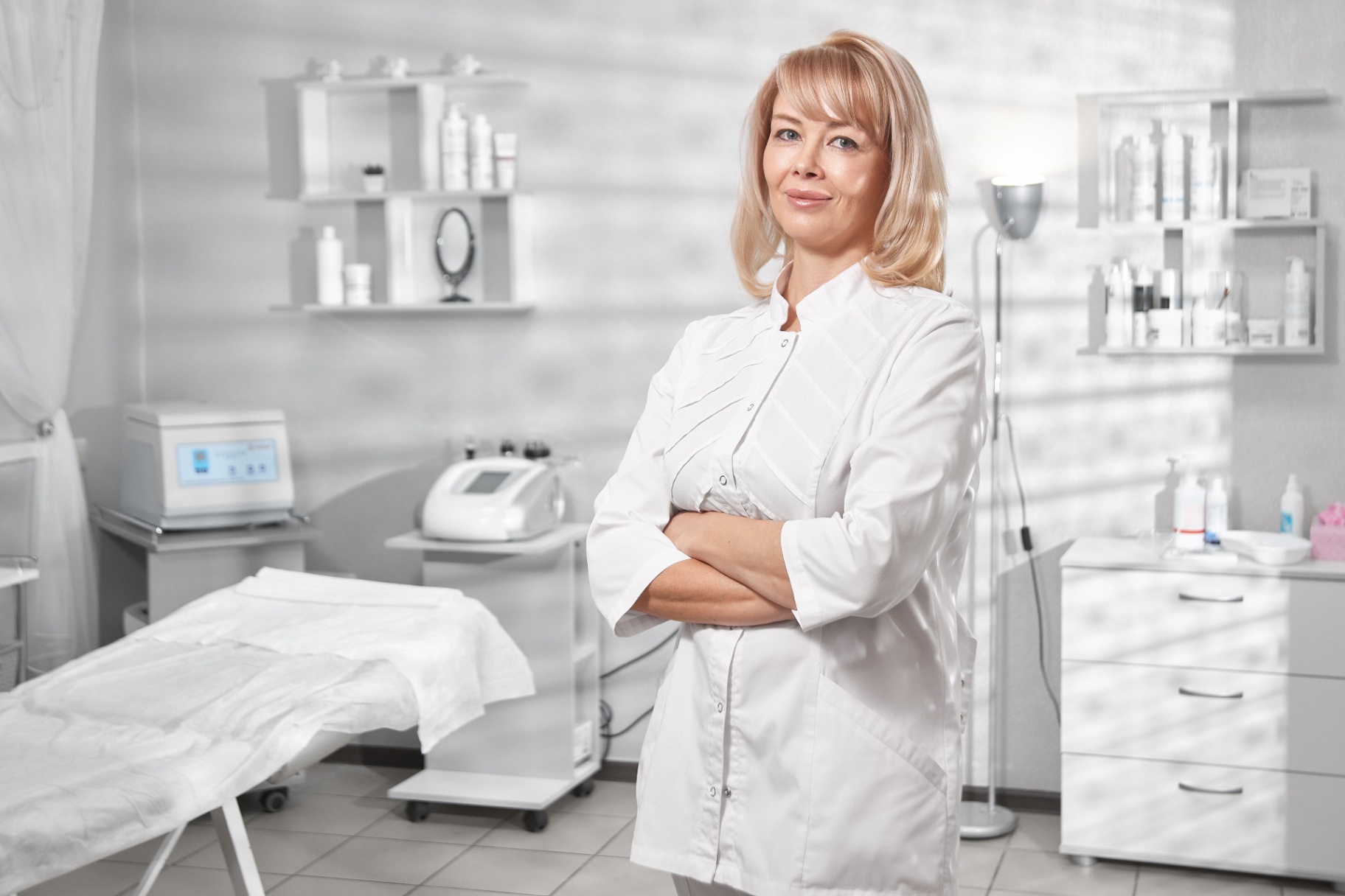 Esthetician in Treatment Room