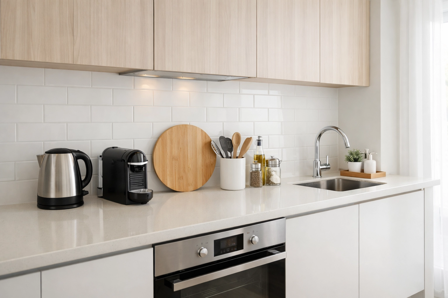 Modern twin bedroom in a Kent holiday rental