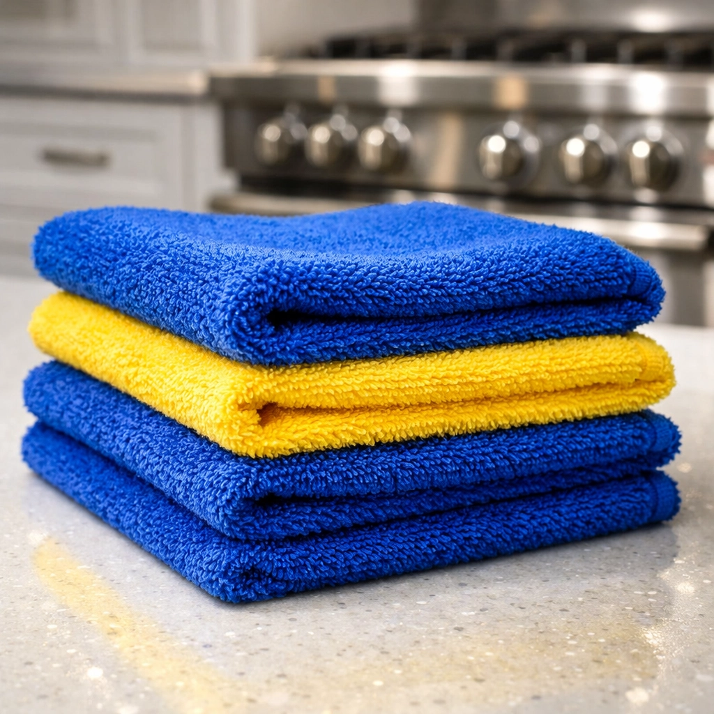 Premium cleaning tools used by professional cleaners Massachusetts to deep clean luxury kitchens.