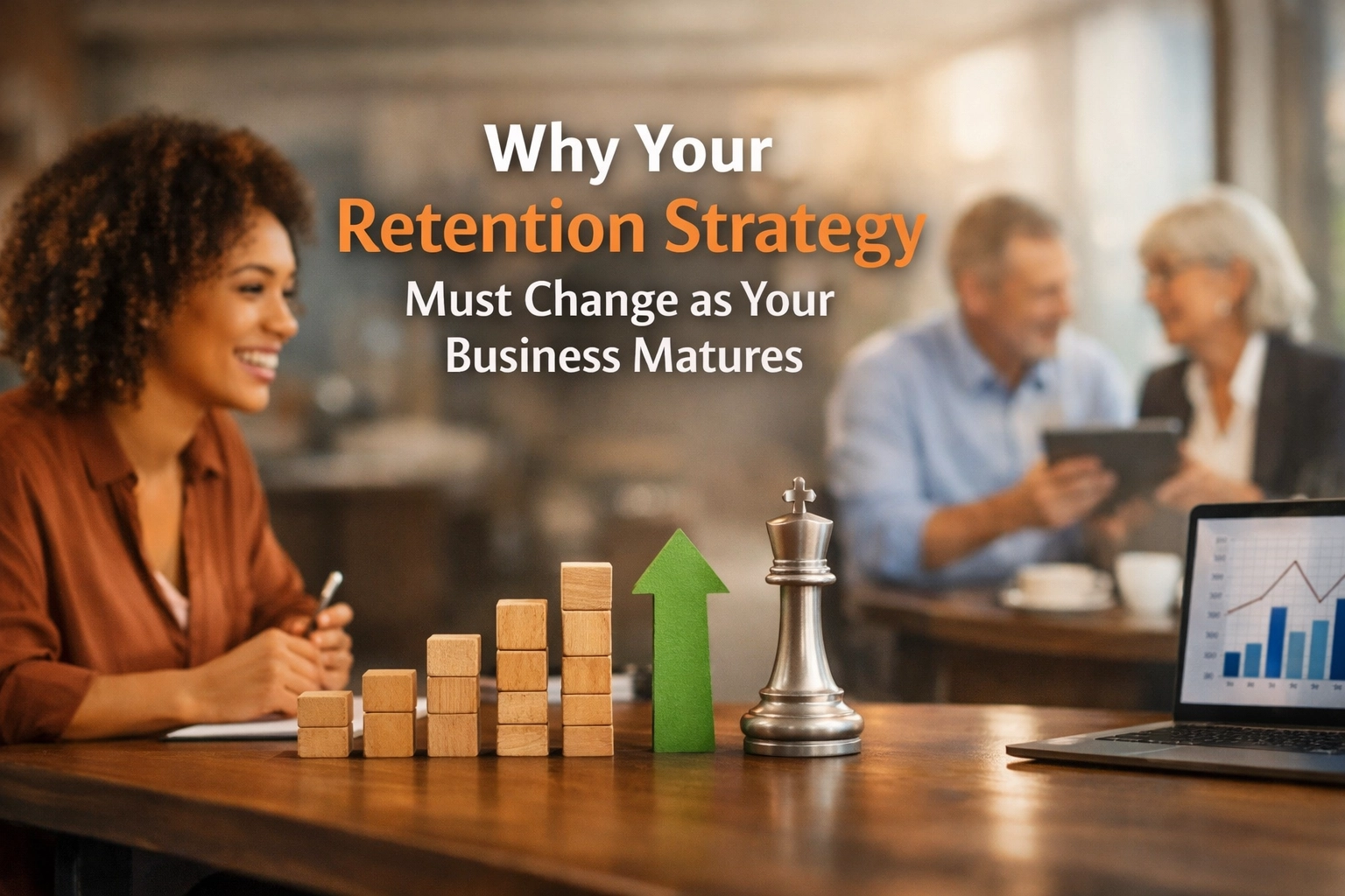 Employee Retention Strategy Evolution Diagram: how executive benefits change from startup to growth stage, illustrating IRS 401(k) limits, 409A/NQDC 401(k) mirror options, vesting “golden handcuffs,” and COLI cost recovery for key employees