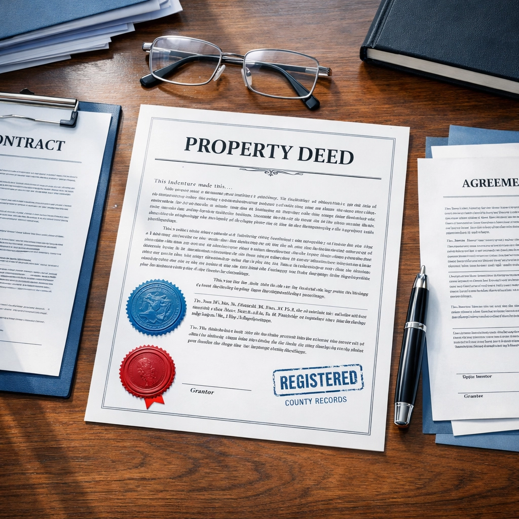 Property deed and legal documents for Fort Lauderdale real estate title search