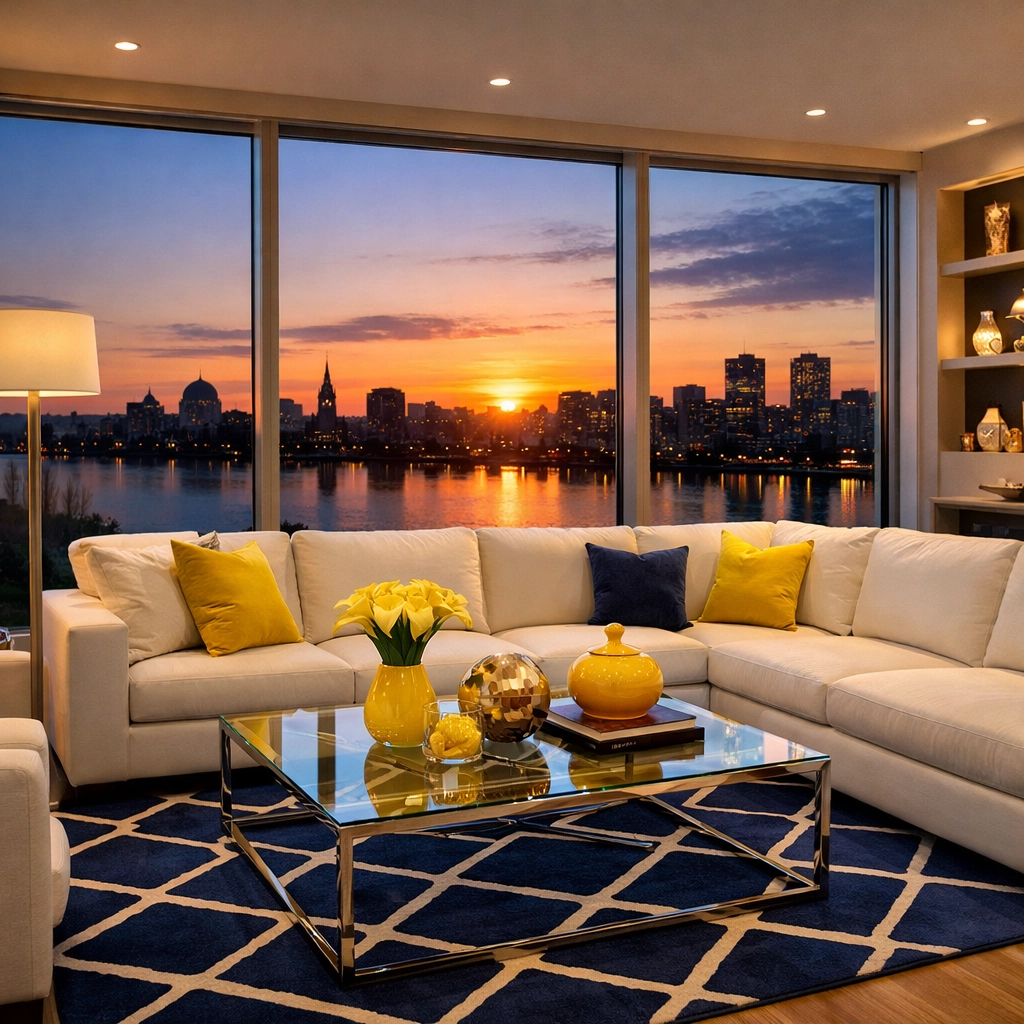 Spotless luxury penthouse in East Cambridge overlooking the Charles River, maintained by a premier maid service Cambridge.