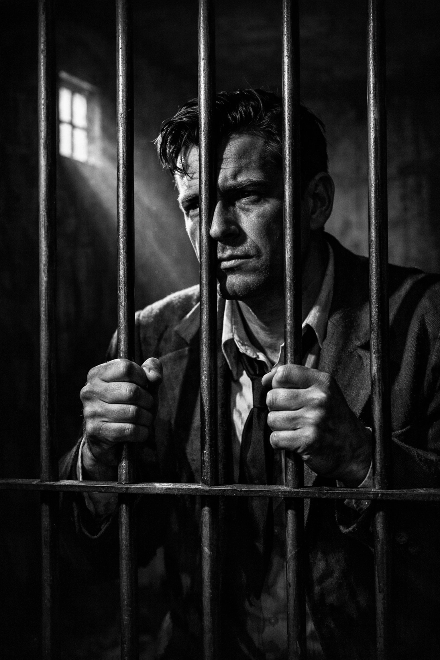 Man behind prison bars 1950s Britain - criminalized homosexuality consequences in gay romance My Policeman