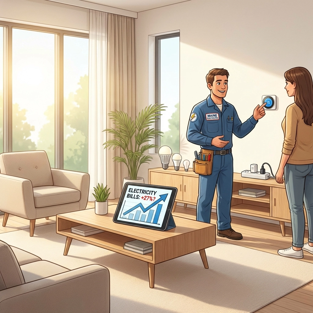 Electricity Bills Jumping 27% in 2026? 7 Ways Maine Electricians Can Cut Your Energy Costs Right Now