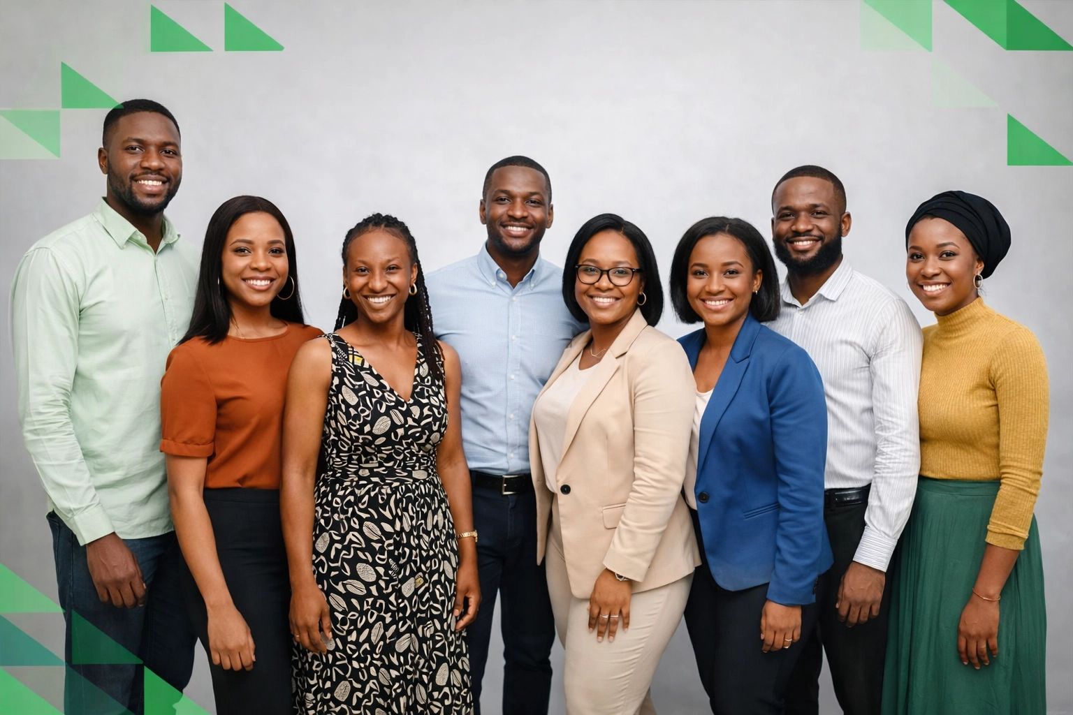 A diverse group of professional and warm Nigerian therapists ready to help.