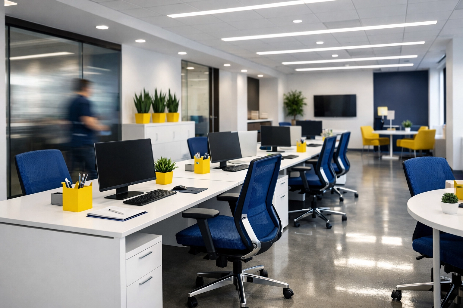 Impeccably clean modern office in Seekonk featuring professional commercial cleaning results.