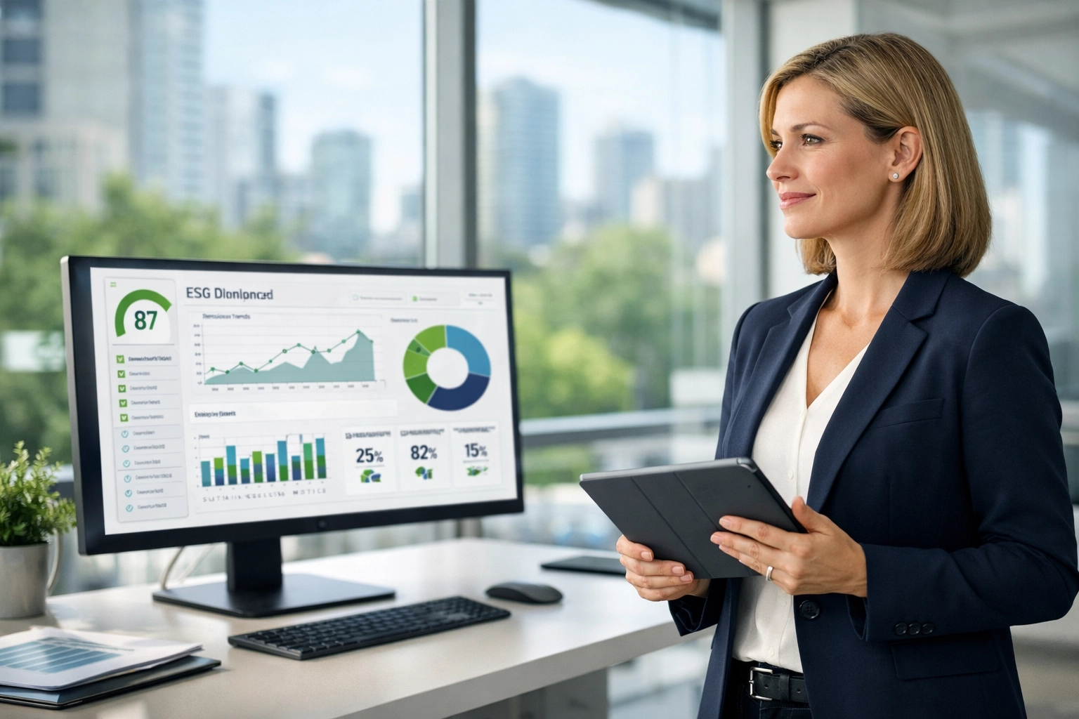 Professional IT director managing ESG compliance and platform health with ServiceNow consulting services.