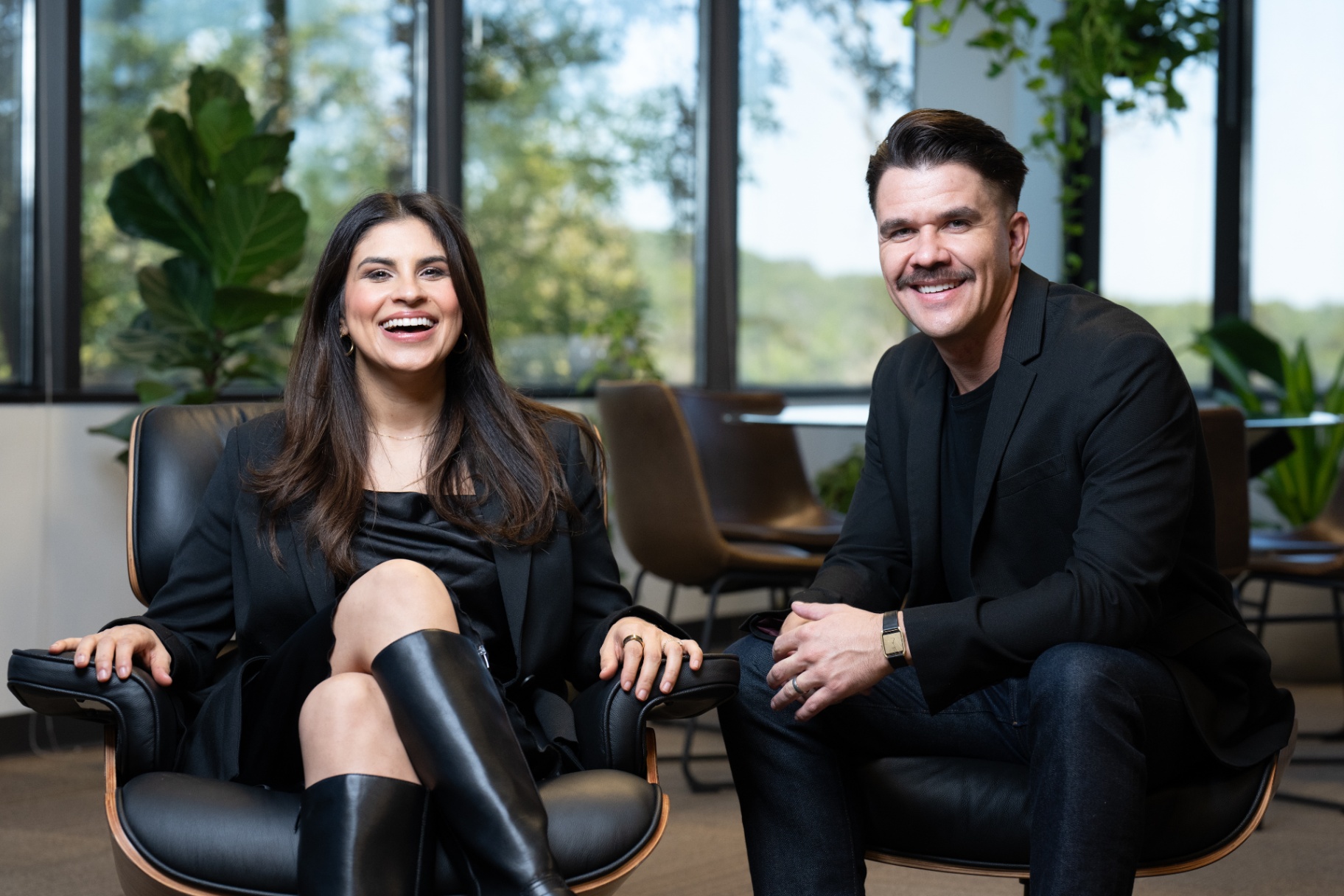 Disrupt PR team members seated in a modern office space