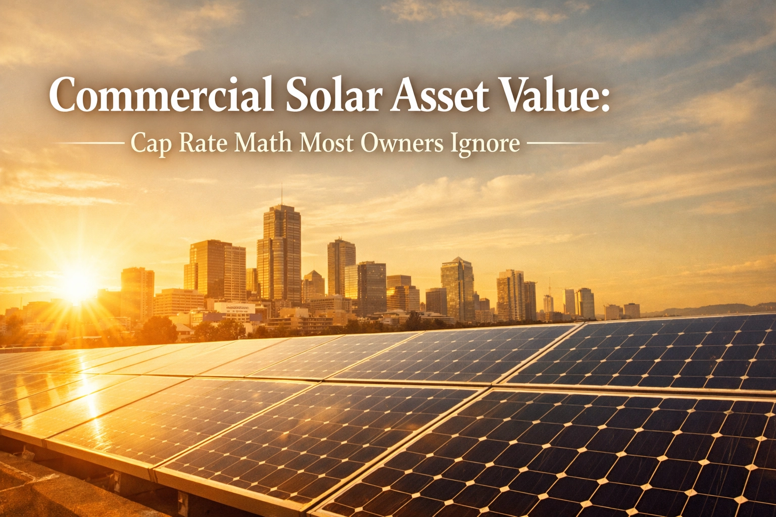 [HERO] Commercial Solar Asset Value: Cap Rate Math Most Owners Ignore