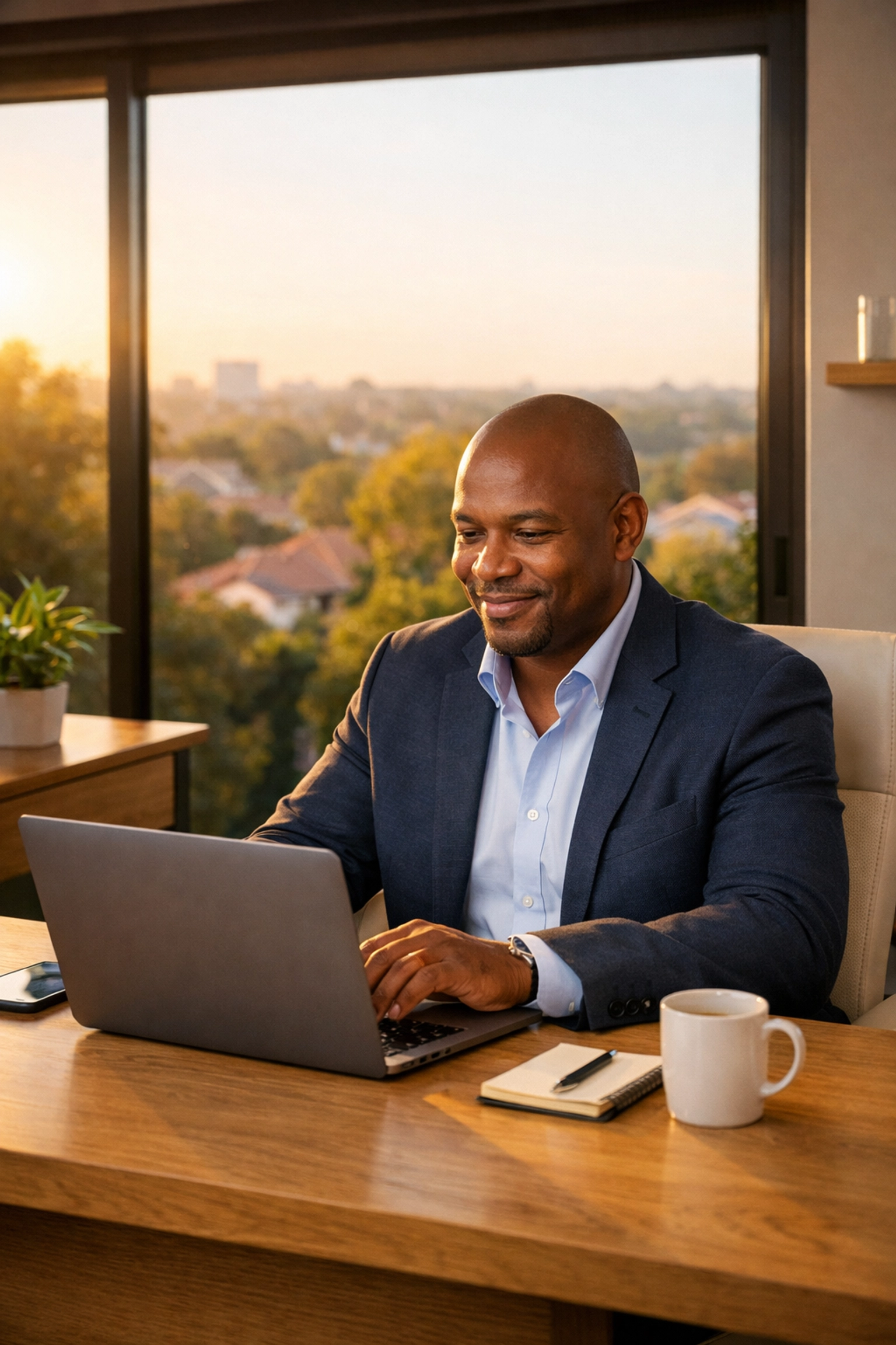 South African entrepreneur managing a digital store using e-commerce website development services