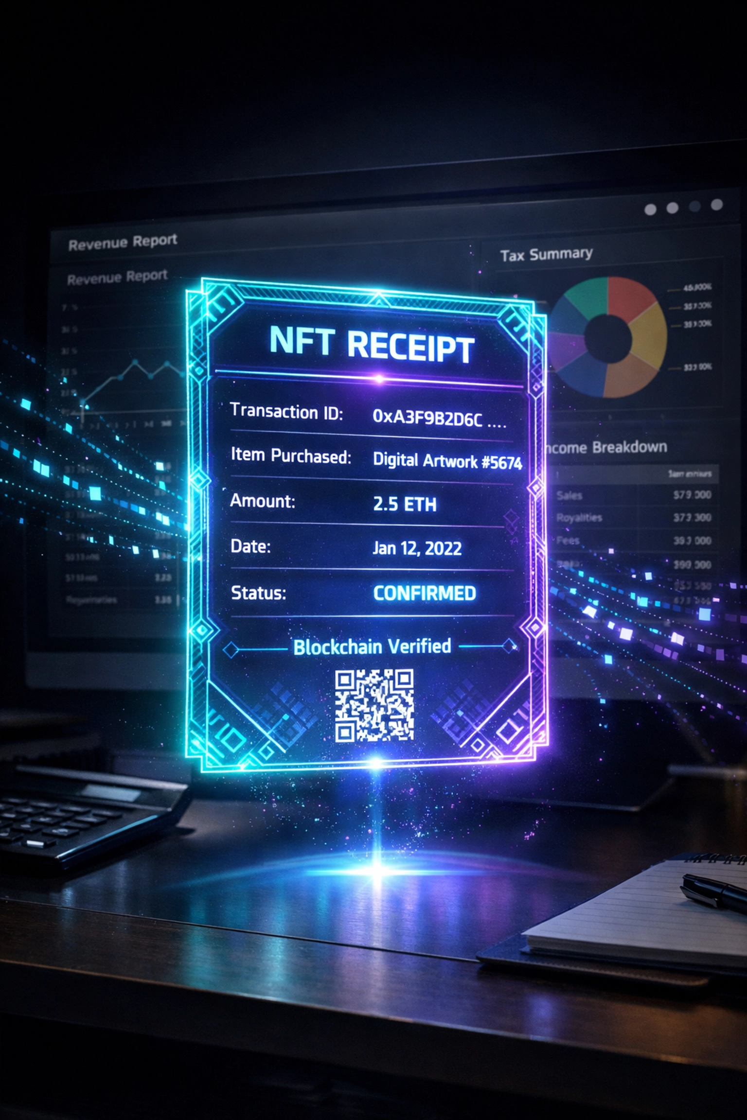 NFT receipt automation for merchant accounting and blockchain-based bookkeeping