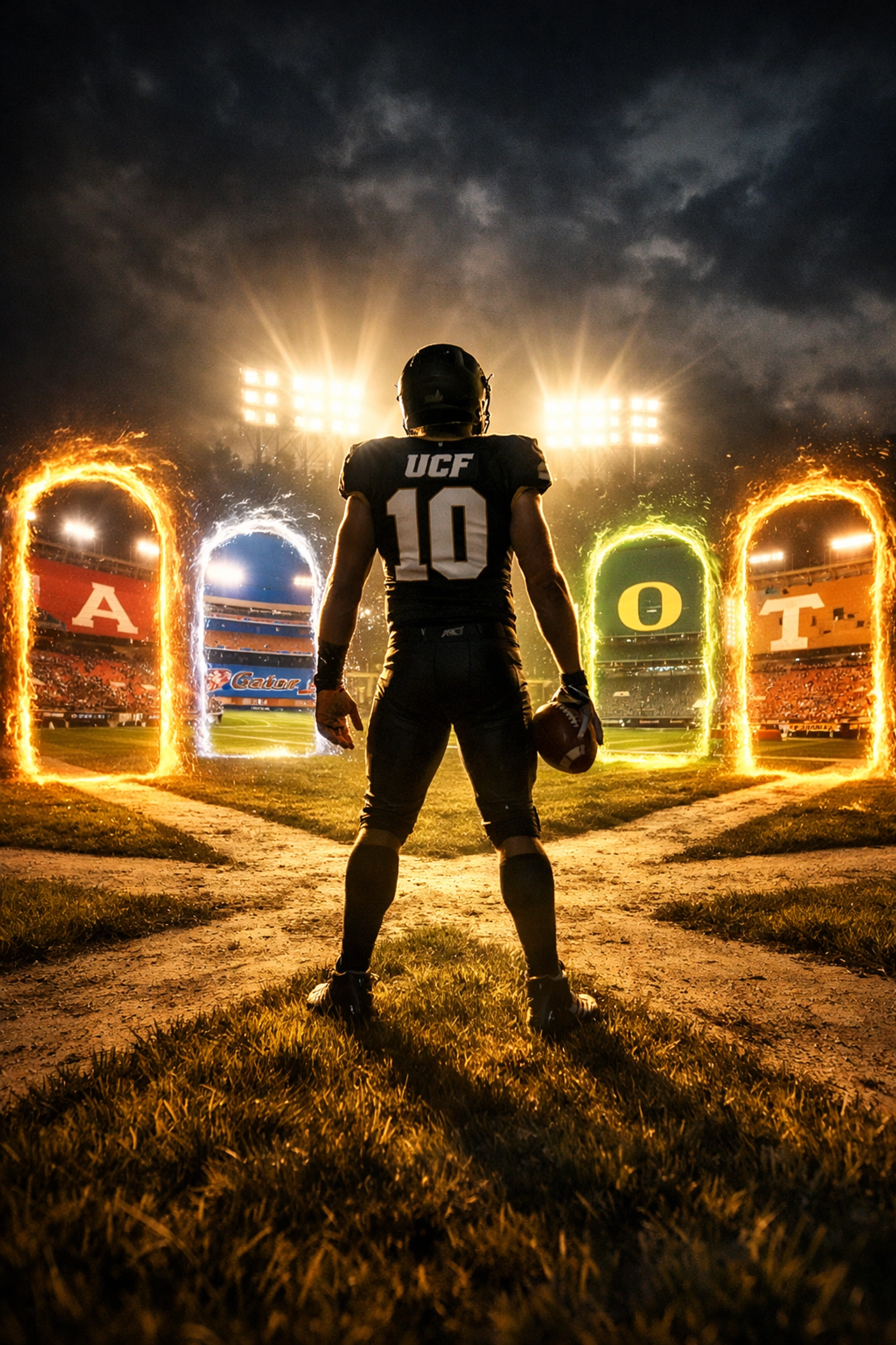 UCF quarterback facing transfer portal decision with multiple university destinations