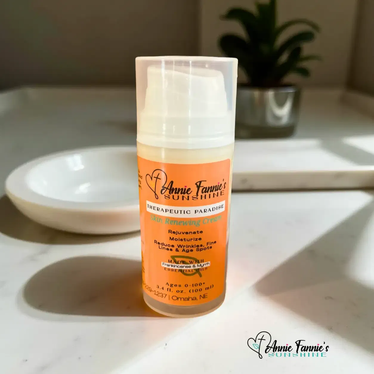 Real product photo: Skin Renewing Cream. A straightforward “seal it in” step for dry, reactive, psoriasis-prone skin.