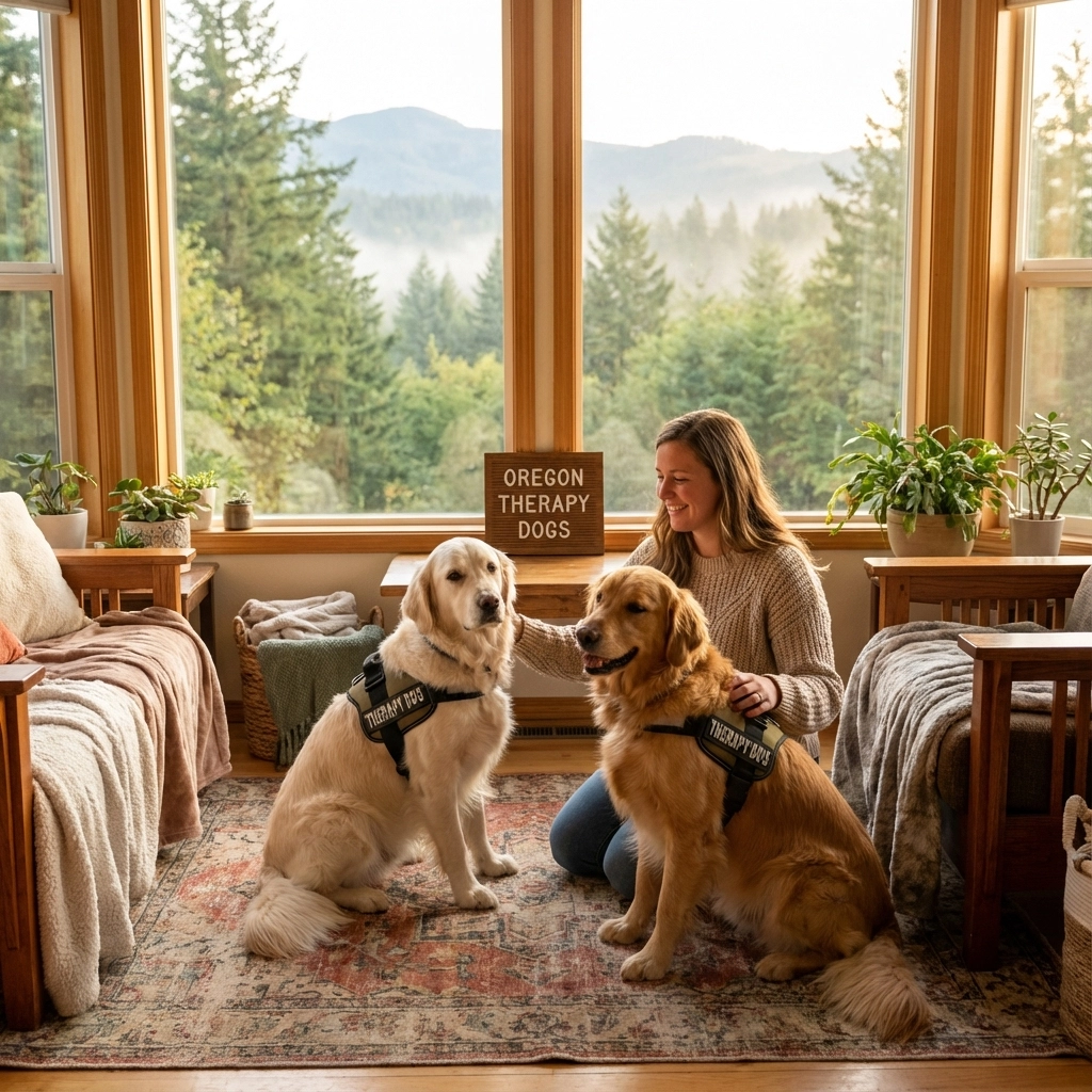 English Cream vs. American Golden Retrievers: Which Bloodline Works Best for Therapy Work in Oregon?