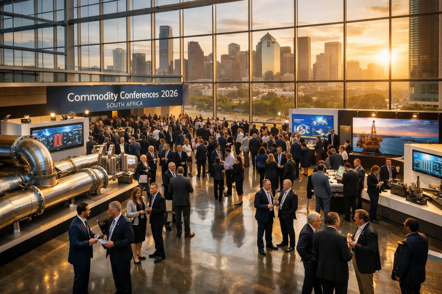 CERAWeek energy conference in Houston with industry professionals networking at commodity event