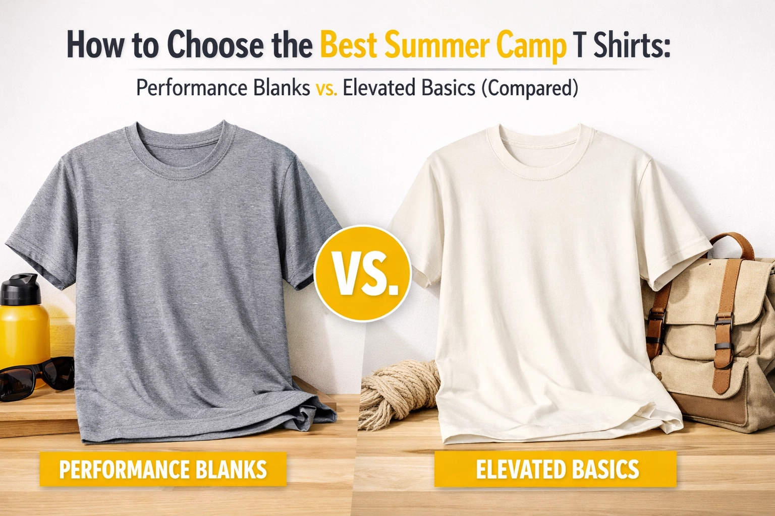[HERO] How to Choose the Best Summer Camp T Shirts: Performance Blanks vs. Elevated Basics (Compared)