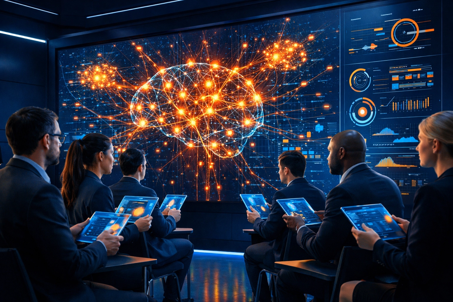 Interaktive KI-Schulung für Mitarbeiter zur Förderung der KI-Kompetenz im Unternehmen.