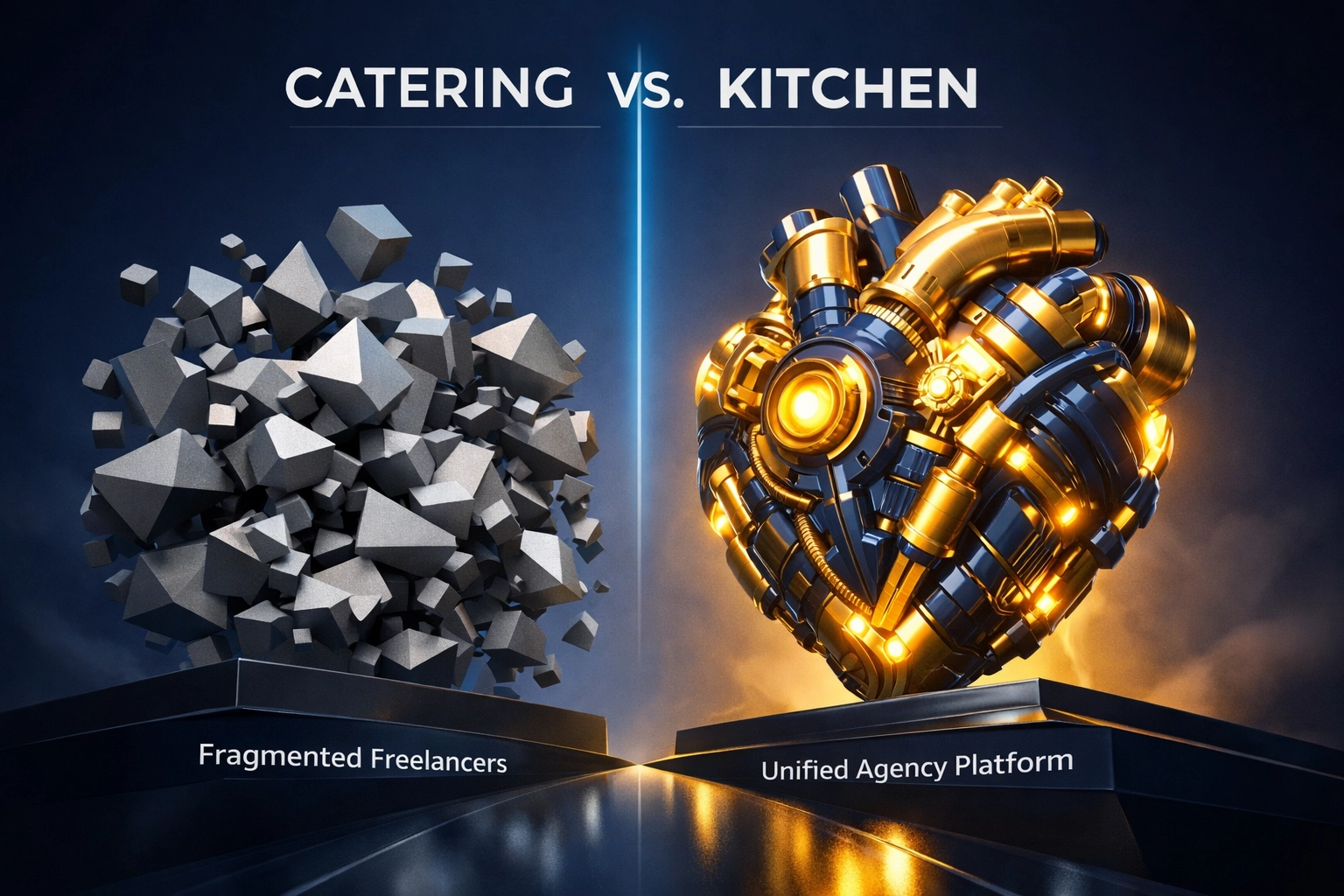 Comparison showing how to choose the best agency marketing platform for small businesses versus freelancers.