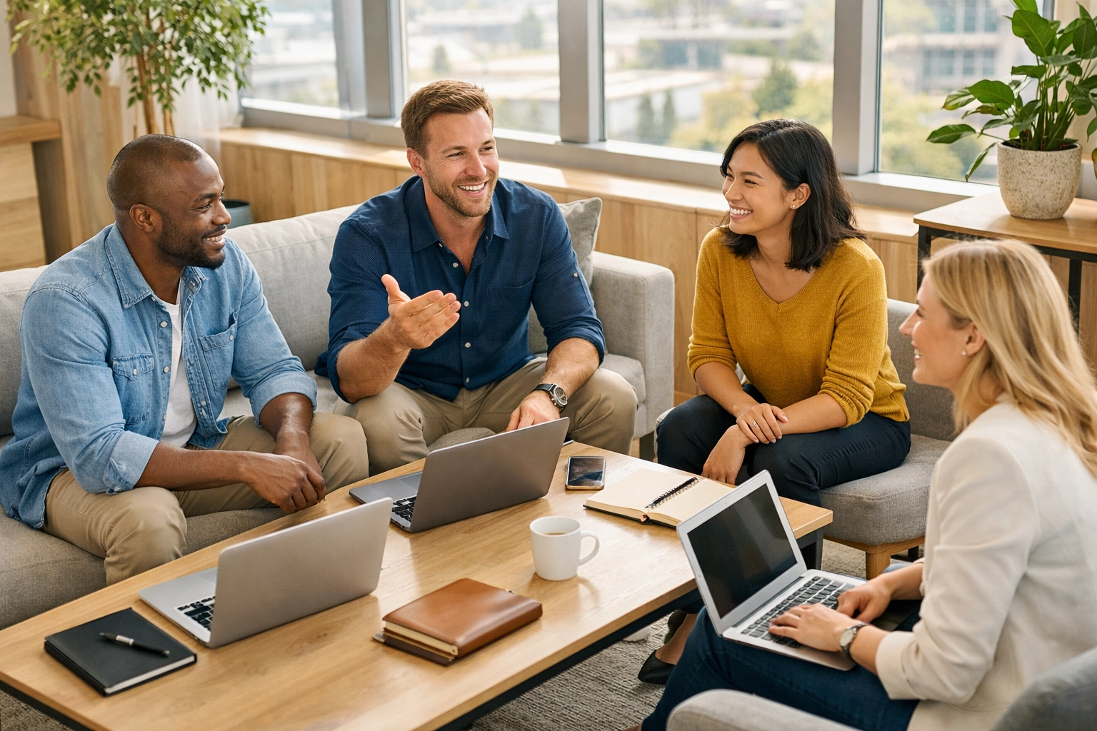 A team of ServiceNow implementation partners collaborating on integrated ITAM and ITOM workflows.