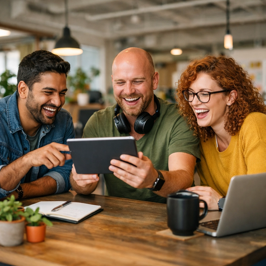 IT team collaborating on ServiceNow consulting services to improve workforce morale and automation.